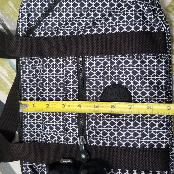 Kipling Art Mini Printed Shoulder Bag In Black And White K Pattern - Picture 4 of 14
